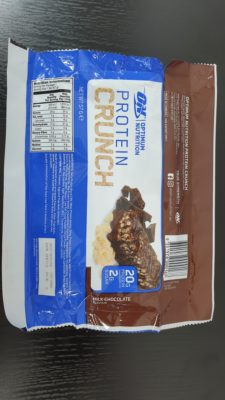 Optimum Nutrition Protein Crunch Milk Chocolate Packaging
