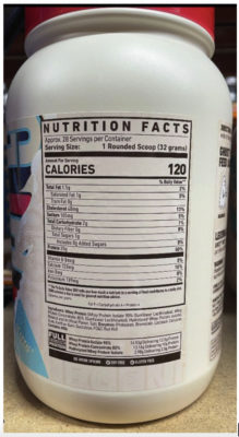 Ghost Whey Protein Nutritional Information