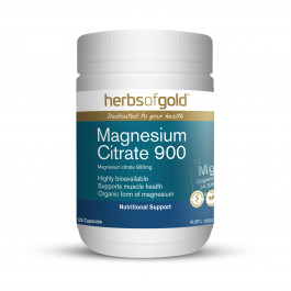 Herbs of Gold Magnesium Citrate 900 Veggie Capsules