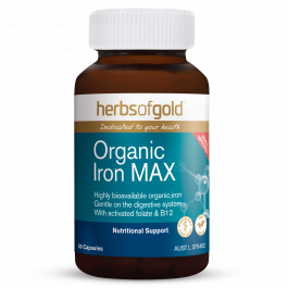 Herbs of Gold Organic Iron MAX 30 Veggie Capsules