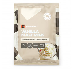 Amino Z Whey Protein Isolate Single Serve Sample : Vanilla Malt Milk