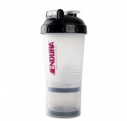 Endura Shaker with Compartment 600ml Clear Black