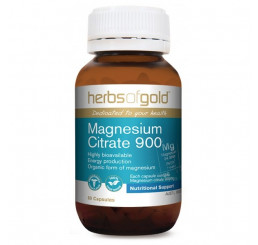 Herbs of Gold Magnesium Citrate 900 60 Veggie Capsules