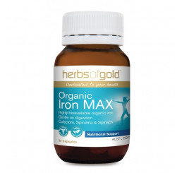 Herbs of Gold Organic Iron MAX 30 Veggie Capsules