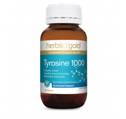 Herbs of Gold Tyrosine 1000 60 Tablets
