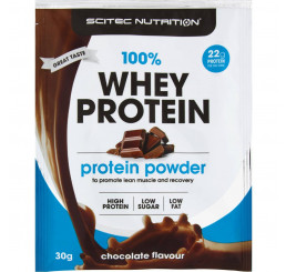 Scitec 100% Whey Protein 600g (20x30g) Best Before 1-7 July 2022 : Chocolate